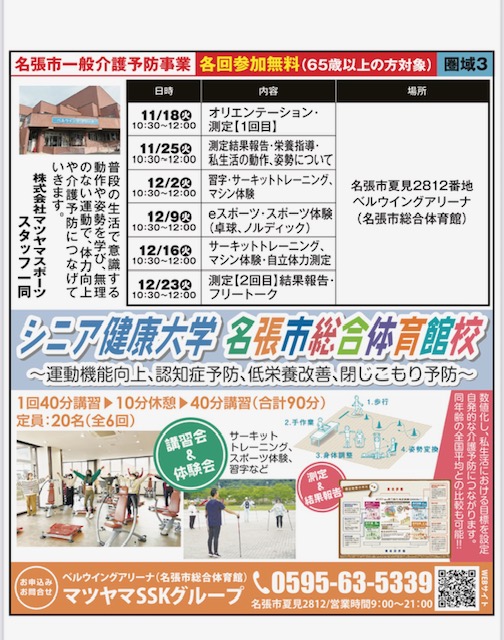 名張市一般介護予防事業について